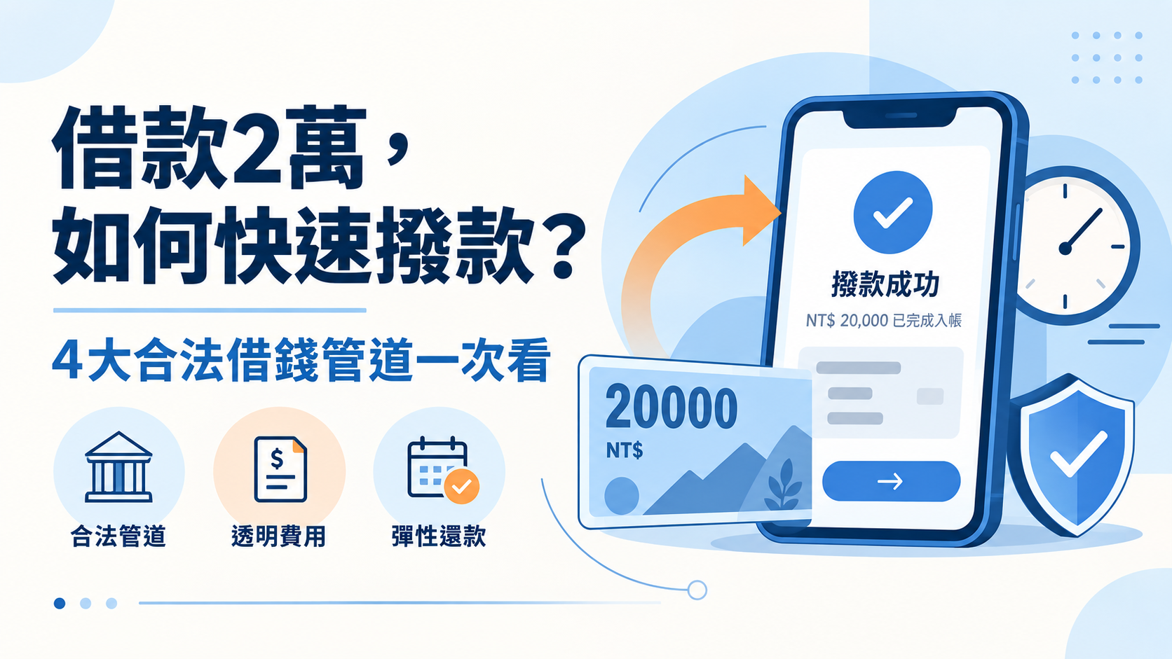 【快速小額借款推薦】借款2萬當天撥款！4大合法借錢管道，免照會線上撥款